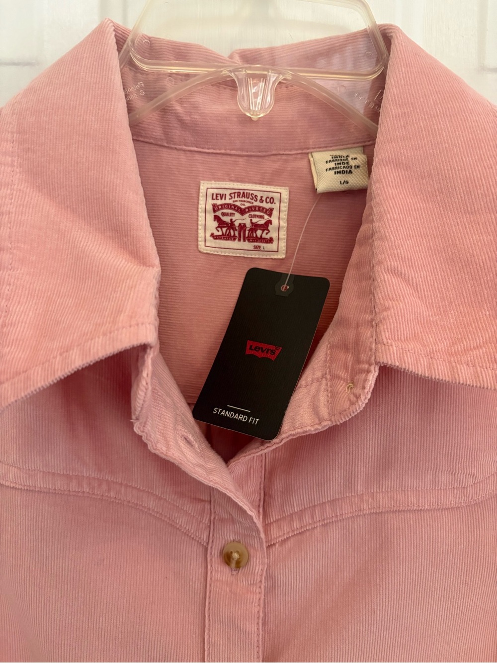 NWT Levi’s Journey Corduroy Country Western Blouse - Size L - Picture 8 of 12